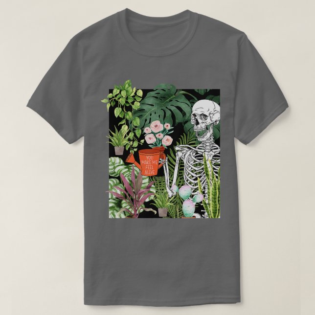 Camiseta Planta de agua Skeleton me haces sentir viva Jardí (Diseño del anverso)