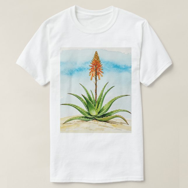 Camiseta planta de aloe vera (Diseño del anverso)