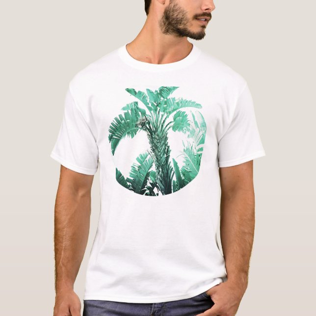 Camiseta Planta de banana de hoja verde (Anverso)