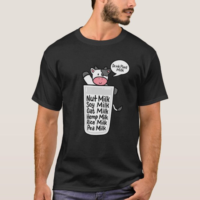 Camiseta Planta De Bebidas De Leche Almends De Soy Pea A Ba (Anverso)