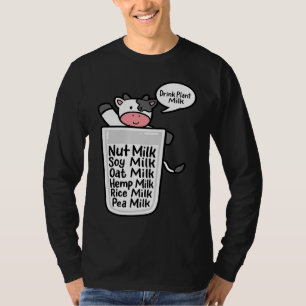 Camiseta Planta de bebidas Leche Almends Soy Pea Basado en 