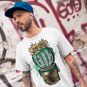 Camiseta Planta De Cactus En Una Caza
