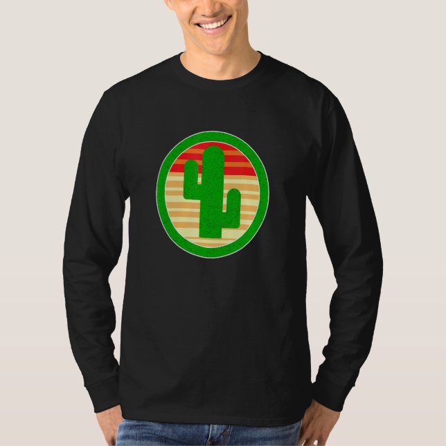 Camiseta Planta de Cactus Verde Serape Estética de la puest (Anverso)