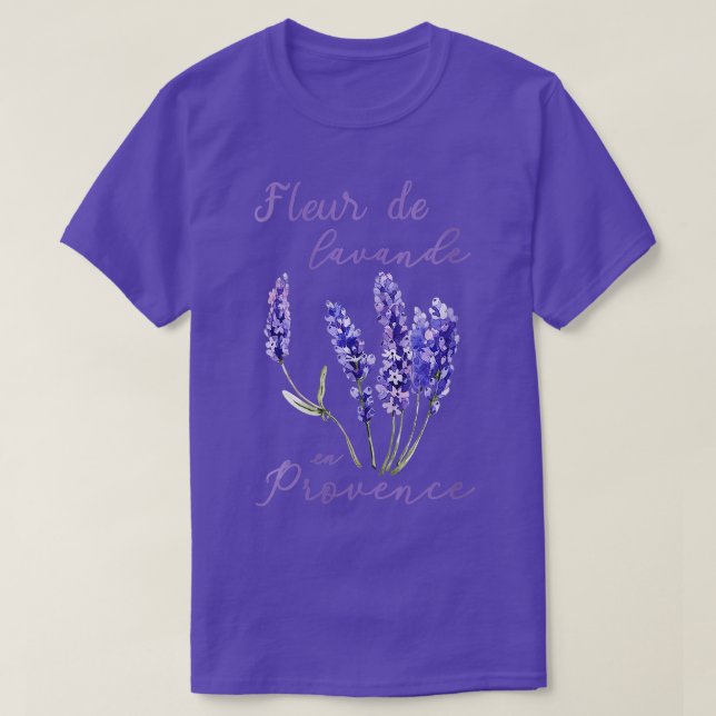 Camiseta Planta de flores de Francia-Provenza para la plant (Diseño del anverso)