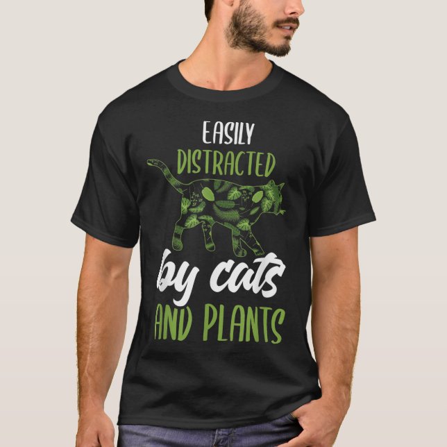 Camiseta Planta de Gatos Lover Cat Lover Cita Jardín (Anverso)