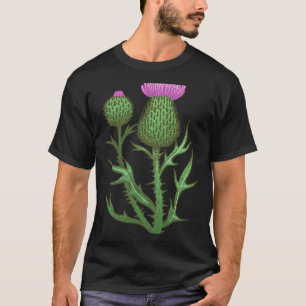 Camiseta Planta de hierbas de flores Retro Vintage Dibujo A
