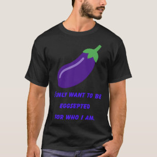 Camiseta Planta de huevo de berenjena Extraño Bizarre Purpl