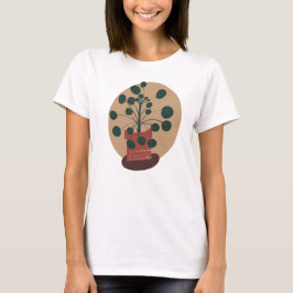 Camiseta Planta de interior Pilea en maceta verde