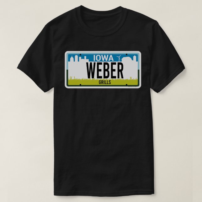 Camiseta Planta de licencia de vanidad de Weber del estado  (Diseño del anverso)
