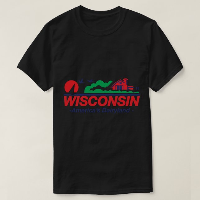 Camiseta Planta de licencias de Wisconsin en Dairyland, Est (Diseño del anverso)