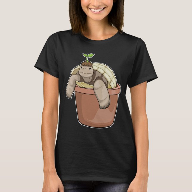 Camiseta Planta de maceta de tortuga (Anverso)
