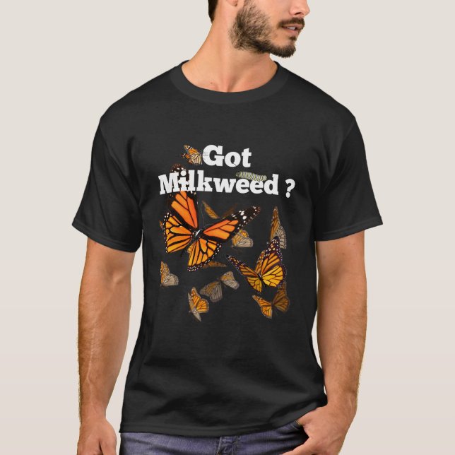 Camiseta Planta De Mariposa Monarca Obtuvo Algas De Leche P (Anverso)