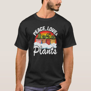 Camiseta Planta de paisajes arco iris retro de amor por la 