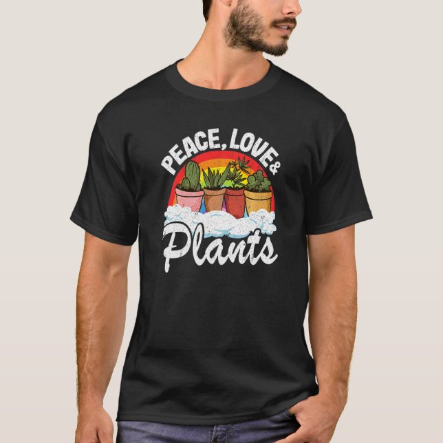 Camiseta Planta de paisajes arco iris retro de amor por la  (Anverso)