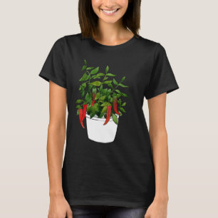 Camiseta Planta de Pimiento Chili Pimientos Fruta Roja Pica