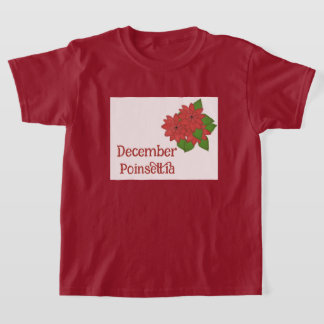 Camiseta Planta de Poinsettia Acuarela Cumpleaños de Diciem