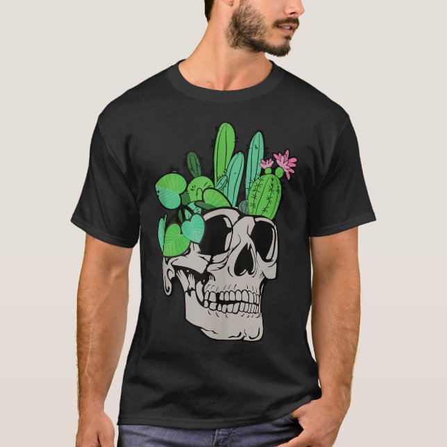 Camiseta Planta de Skull Cute Garden Planters Funny Garden (Anverso)