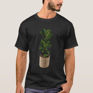 Camiseta Planta Divertida Mamá Fiddle Leaf Fig En Cesta De