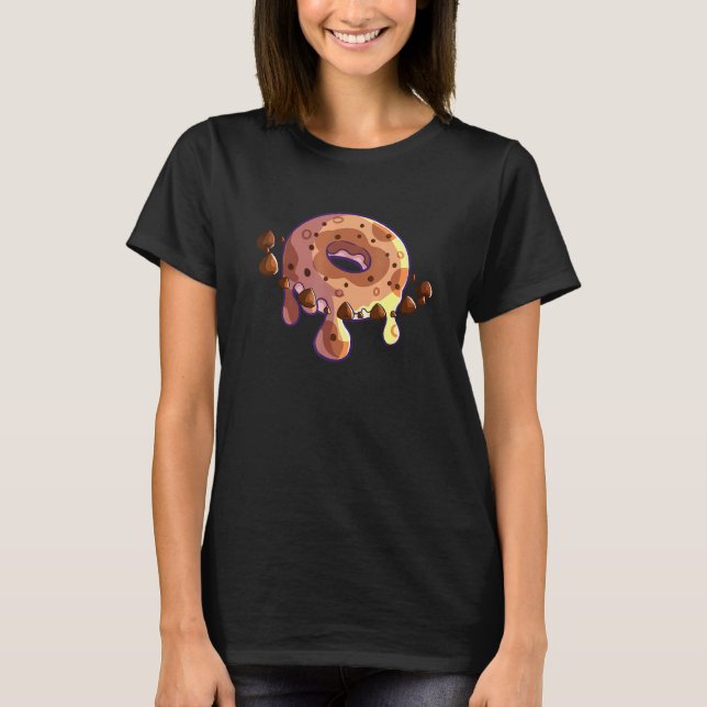 Camiseta Planta Donut De Chip De Chocolate Con Chip De Choc (Anverso)