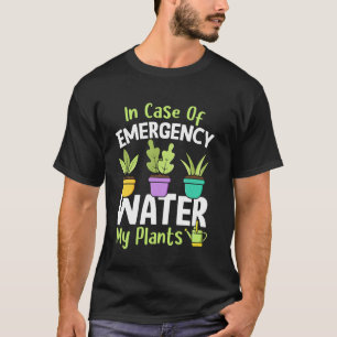 Camiseta Planta En Maceta De Jardinería En Caso De Agua De