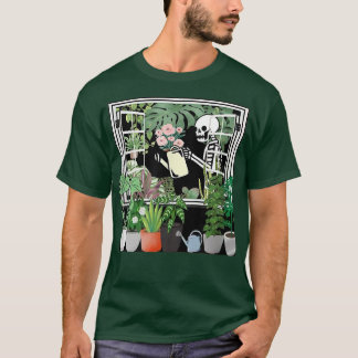 Camiseta Planta loca Lady Funny Skeleton Planta Mamá Da