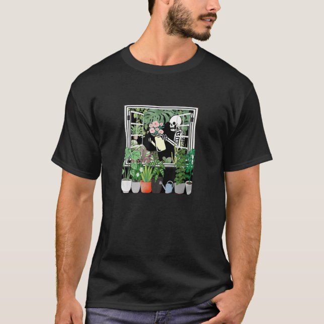 Camiseta Planta loca Lady Skeleton Planta Mamá Planta Dad G (Anverso)