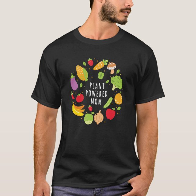 Camiseta Planta madre alimentada con energía Vegetariana Ve (Anverso)