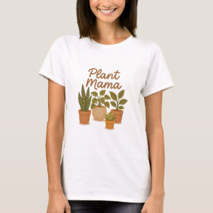 Camiseta Planta Mama - Ilustracion Cute Boho Houseplant
