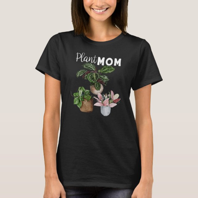 Camiseta Planta Mamá Loca Planta Lady Indoor Houseplant (Anverso)