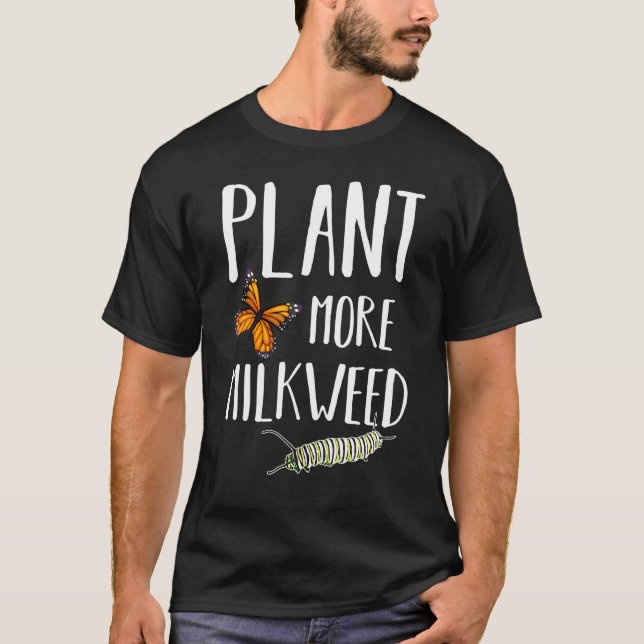Camiseta Planta Más Algodoncillo Salva Mariposas Monarca Or (Anverso)