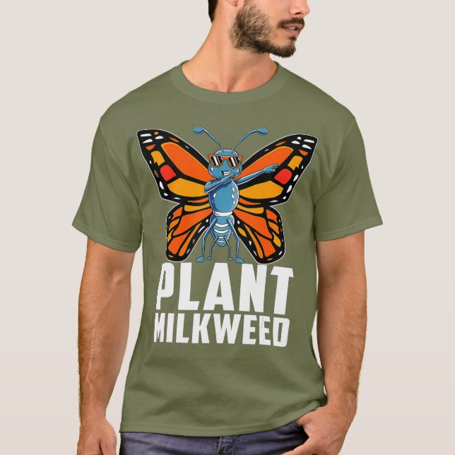 Camiseta Planta Milkweed T Shirt Dabbing Monarch Butterfly (Anverso)