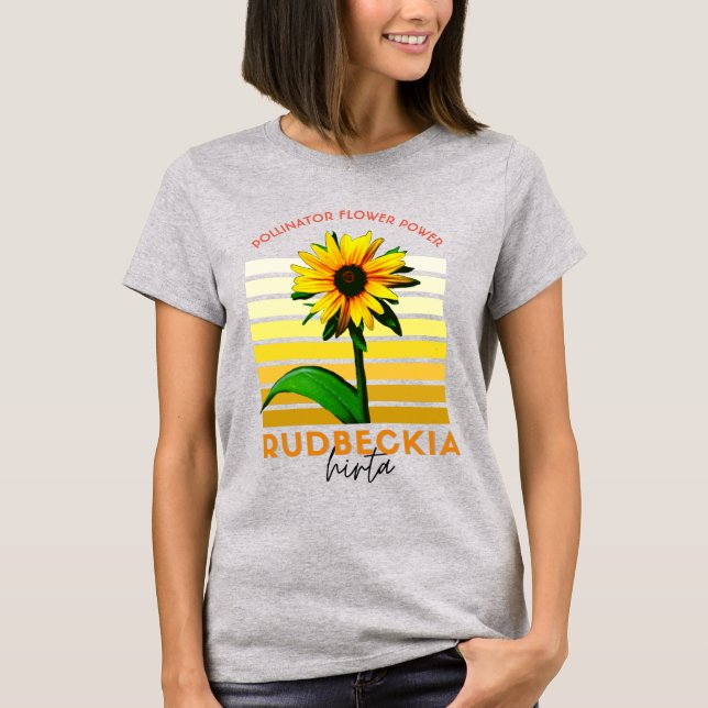 Camiseta Planta nativa Rudbeckia Hirta Black Eyed Susan (Anverso)