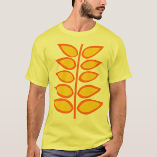 Camiseta Planta retro - Ámbar y Naranja