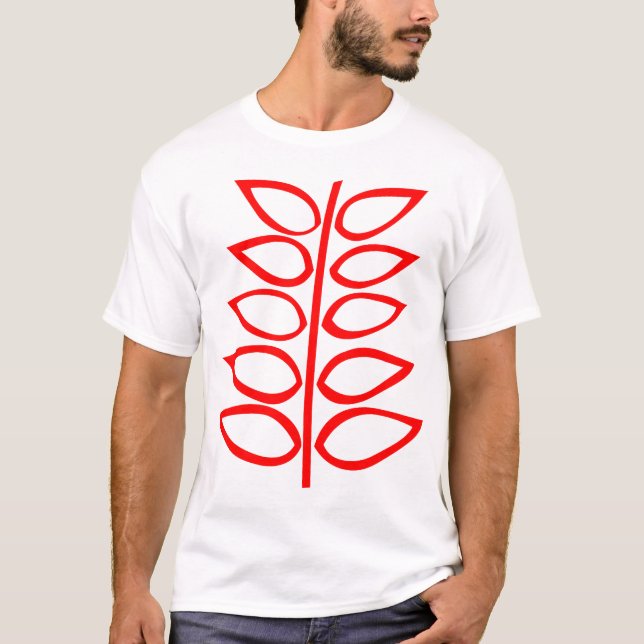 Camiseta Planta Retro - Rojo (Anverso)