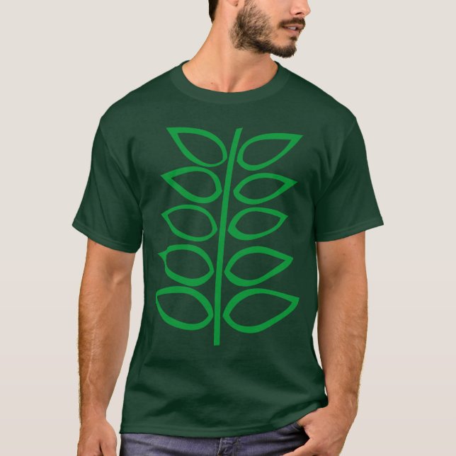 Camiseta Planta Retro - Verde (Anverso)
