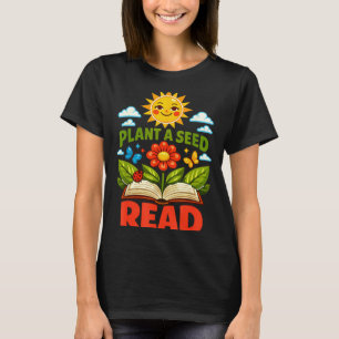 Camiseta Planta una semilla leer lector libro biblioteca ma
