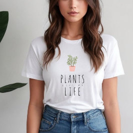 Camiseta Planta Vida de moda gráfico y tópico de tipografía