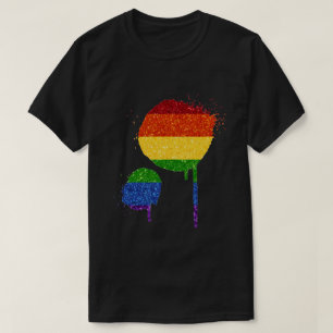Camiseta Plantación de pintura arcoiris Purpurina LGBT