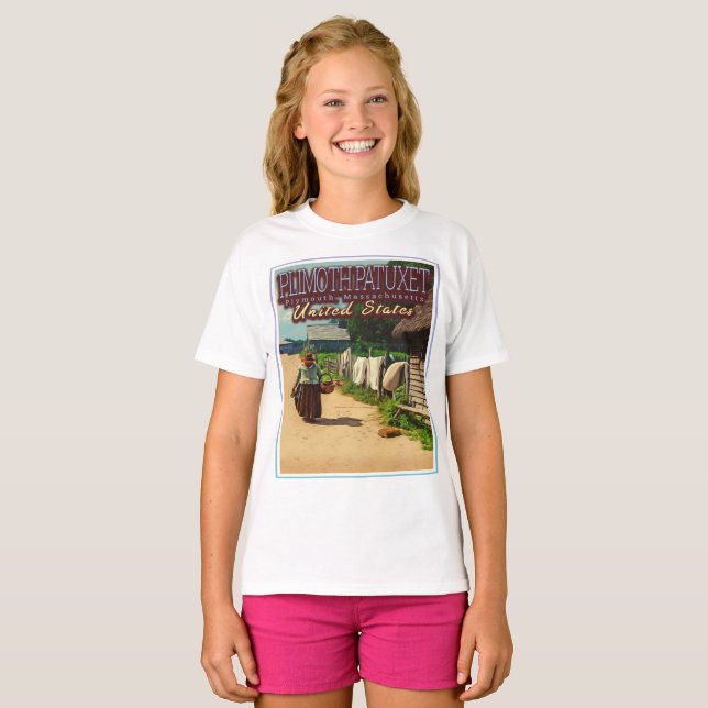 CAMISETA PLANTACIÓN DE PLIMOTH - PATUXET DE PLIMOTH - EE. U (Anverso completo)