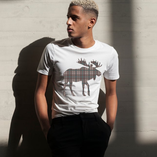 Camiseta Plantado en alce de plante (Plaid Moose T-shirt
)