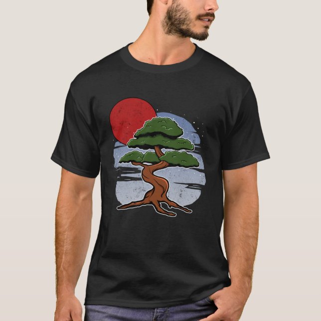 Camiseta Plantador japonés de plantas de zen de sol rojo Bo (Anverso)
