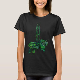 Camiseta Plantain Floral Arte Verano Flores silvestres Verd