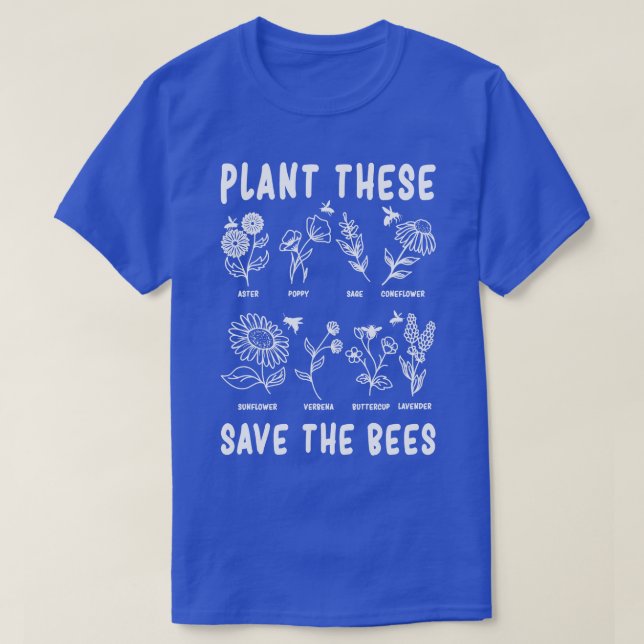 Camiseta Plantar Esto Salva Las Abejas Plantas Regalo De Ab (Diseño del anverso)