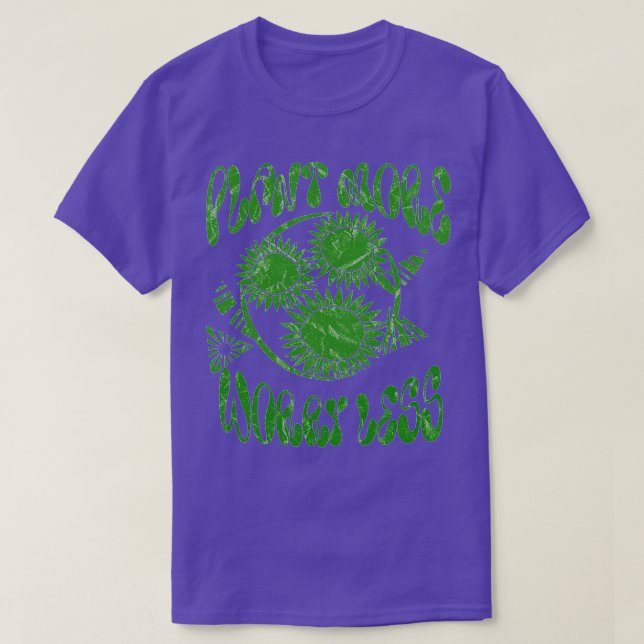 Camiseta plantar más preocupación menos (Diseño del anverso)