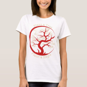 Camiseta Plantar una planta de árboles, Purpurina Oro Rojo,