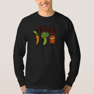 Camiseta Plantar Vegetariano Tomate Correr Zanahoria Brócol