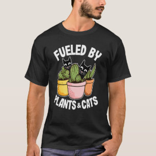 Camiseta Plantas Alimentan Gatos Cactus Jardinero Mamá Plan