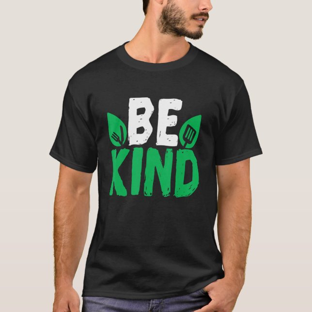Camiseta Plantas Basadas En Be Kind Go Vegan (Anverso)