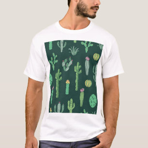 Camiseta Plantas Cactus: fondo vintage sin foco