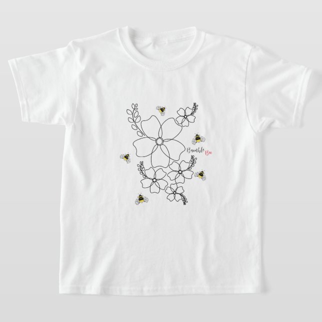 Camiseta Plantas coloridas y acuarela de abejorro (Distribución)